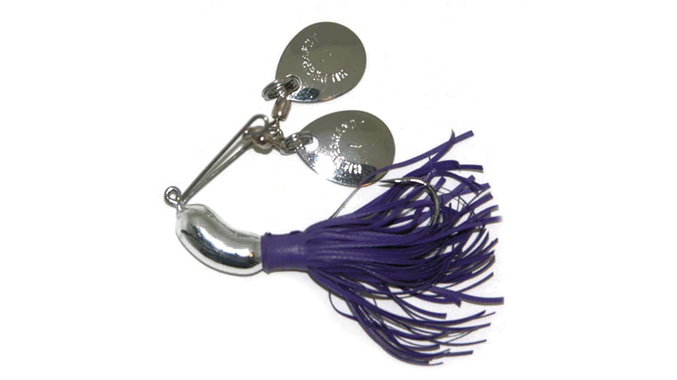 Hildebrandt Nugget Spinnerbait, 2/0 Hook, Purple With Nickel Blade, 1 1/2in, 1/4oz, 102N-PUR