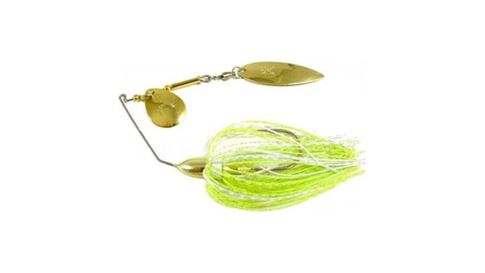 Hildebrandt Okeechobee Special Spinnerbait, 4/0 Hook, Chartreuse &amp; White With Gold Blade, 3/8oz, PRO4G-CHWH