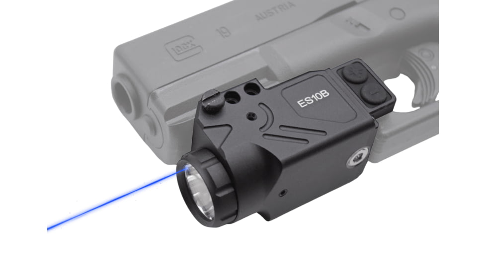Hilight Enforcer Series Blue Laser Sight, SIG Sauer P226, Springfield Armory XD-S, Glock 19, SIG Sauer P320, Glock 17, Glock 34, Smith &amp; Wesson M&amp;P M2.0, Springfield Armory XD-M, Black, ES10B2