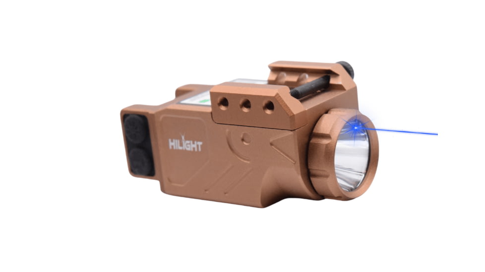 Hilight Enforcer Series Blue Laser Sight, SIG Sauer P226, Springfield Armory XD-S, Glock 19, SIG Sauer P320, Glock 17, Glock 34, Smith &amp; Wesson M&amp;P M2.0, Springfield Armory XD-M, Tan, ES10B2 Tan