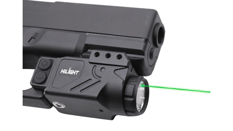 Hilight Enforcer Series Green Laser Sight, SIG Sauer P226, Springfield Armory XD-S, Glock 19, SIG Sauer P320, Glock 17, Glock 34, Smith &amp; Wesson M&amp;P M2.0, Springfield Armory XD-M, Black, ES10G2