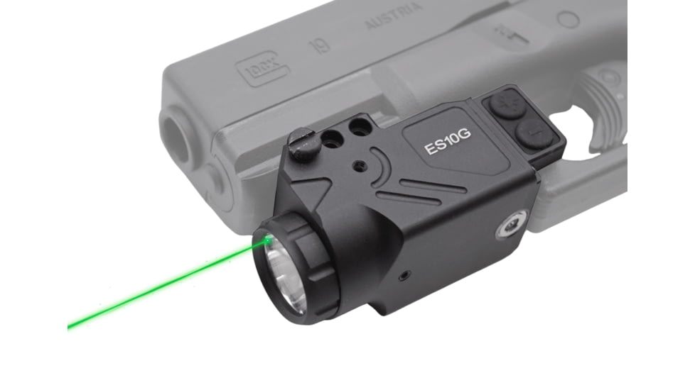 Hilight Enforcer Series Green Laser Sight, SIG Sauer P226, Springfield Armory XD-S, Glock 19, SIG Sauer P320, Glock 17, Glock 34, Smith &amp; Wesson M&amp;P M2.0, Springfield Armory XD-M, Black, ES10G2