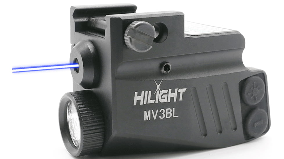 Hilight Maverick Series Blue Laser Sight, SIG Sauer P226, Springfield Armory XD-S, Glock 19, SIG Sauer P320, Glock 17, Glock 34, Smith &amp; Wesson M&amp;P M2.0, Springfield Armory XD-M, Black, MV3BL