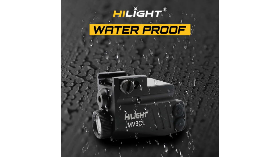 Hilight Maverick Series Cyan Laser Sight, SIG Sauer P226, Springfield Armory XD-S, Glock 19, SIG Sauer P320, Glock 17, Glock 34, Smith &amp; Wesson M&amp;P M2.0, Springfield Armory XD-M, Black, MV3CL