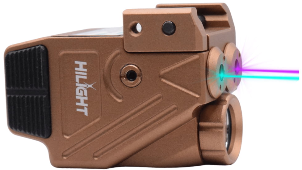 Hilight Peak Performance Purple/Cyan Laser Sight, Glock 17, Glock 19, Tan, P3PCL Tan