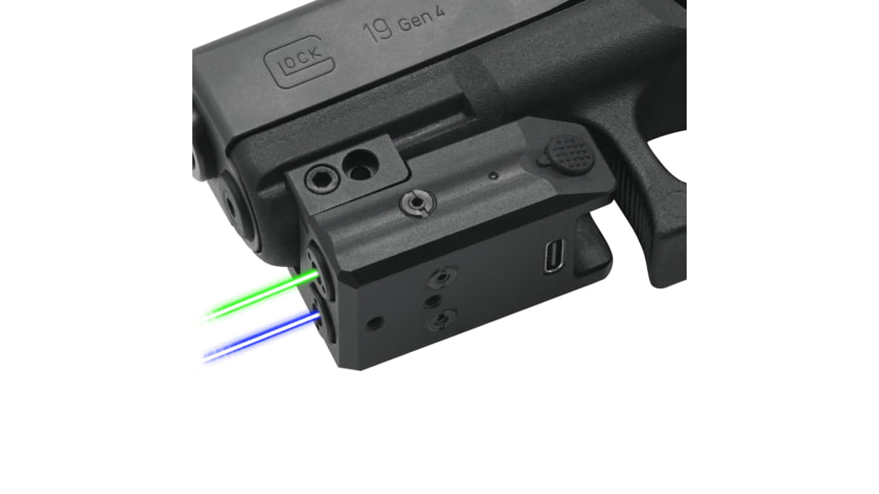Hilight Performance Series Dual Blue/Green Laser Sight, G 17, SIG Sauer P226, Springfield Armory XD-S, SIG Sauer P320, G 34, S&amp;W M&amp;P M2.0, Springfield Armory XD-M, G 19, Black, P3BG