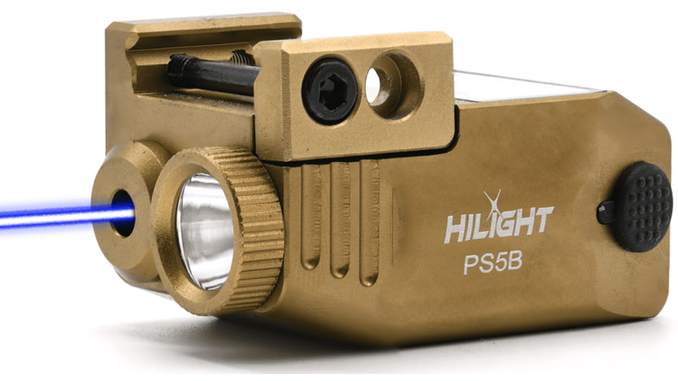 Hilight Primal Series Blue Laser Sight, Glock 17, Glock 19, 400 Lumens, Tan, PS5B Tan