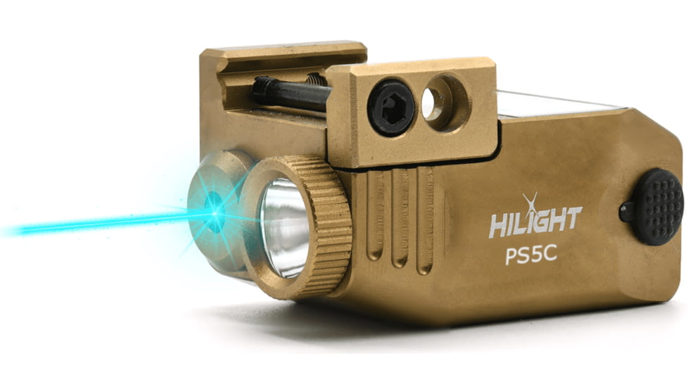 Hilight Primal Series Cyan Laser Sight, Glock 17, Glock 19, Tan, PS5C Tan