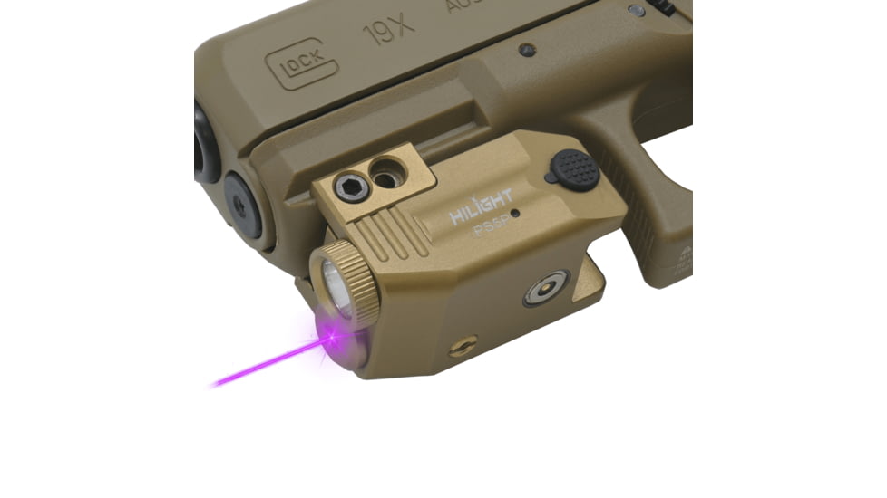 Hilight Primal Series Purple Laser Sight, Glock 17, Glock 19, Tan, PS5P Tan