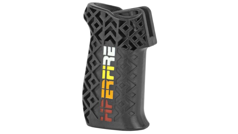 HIPERFIRE HIPERGRIP AR15/10 Smooth Pistol Grip, Black w/ 4-color HF logo HPRGRPL