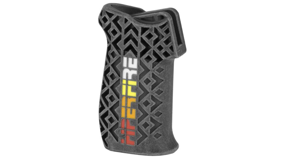 HIPERFIRE HIPERGRIP AR15/10 Textured Pistol Grip, Black w/ 4-color HF logo HPRGRPTL