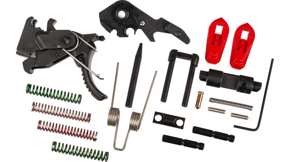 HIPERFIRE HIPERTOUCH Elite AR-15/10 Trigger Assembly Kit w/ HIPERSWITCH Safety Selector, Red, HPTE HPSRED