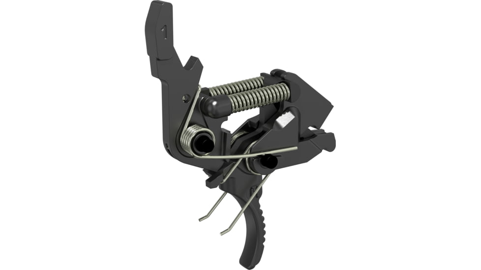 HIPERFIRE Xtreme 2 Stage Mod-1 Trigger Assembly, AR-10/15/9/ SIG Sauer MPX, 3.5 - 4 lb Pull, Curved, Heavy Maganese Phosphate, Black, X2SM1