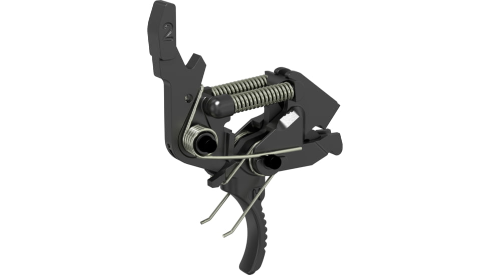 HIPERFIRE Xtreme 2 Stage Mod-2 Trigger Assembly, AR-10/15/9/ SIG Sauer MPX, 3.5 - 4.5 lb Pull, Curved, Heavy Maganese Phosphate, Black, X2SM2