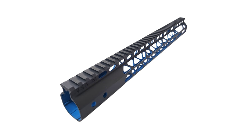 HIPP Customs Lite Weight Hand Guard, 15in, AR-15, Black/Blue, 15in, HC15HAND15BL