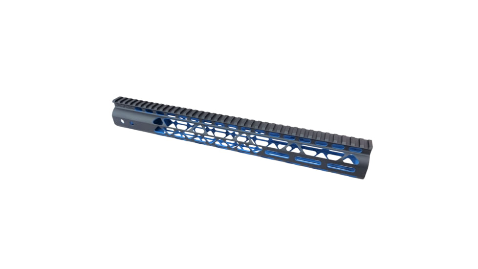 HIPP Customs Lite Weight Hand Guard, 15in, AR-15, Black/Blue, 15in, HC15HAND15BL