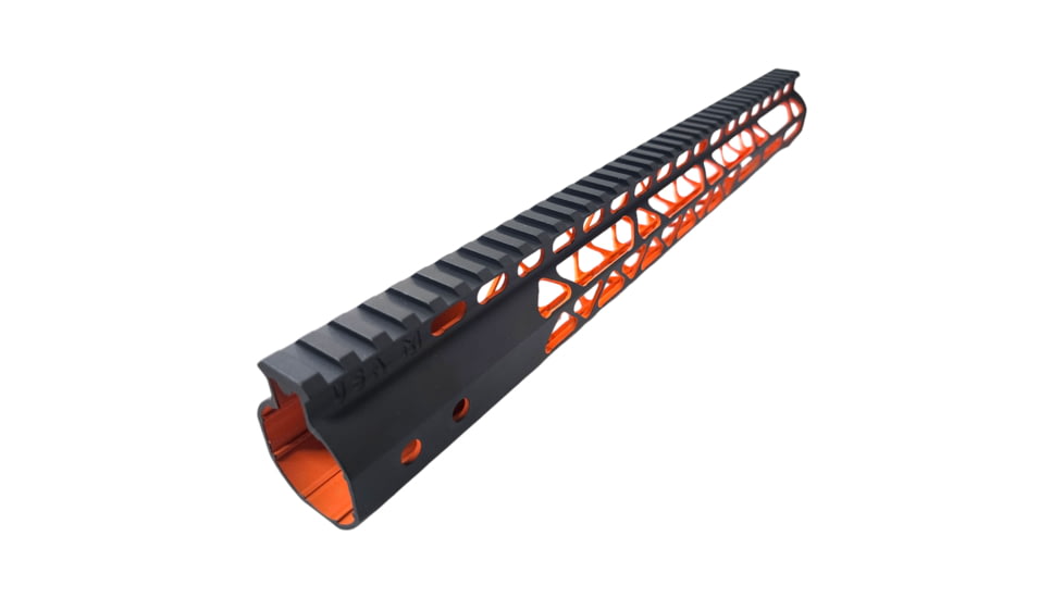 HIPP Customs Lite Weight Hand Guard, 15in, AR-15, Black/Orange, 15in, HC15HAND15ORG