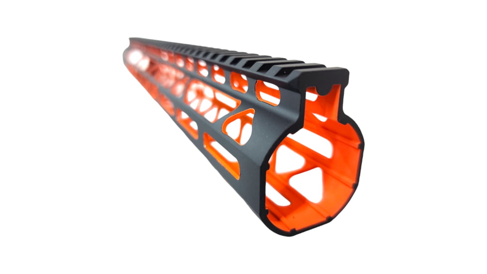 HIPP Customs Lite Weight Hand Guard, 15in, AR-15, Black/Orange, 15in, HC15HAND15ORG