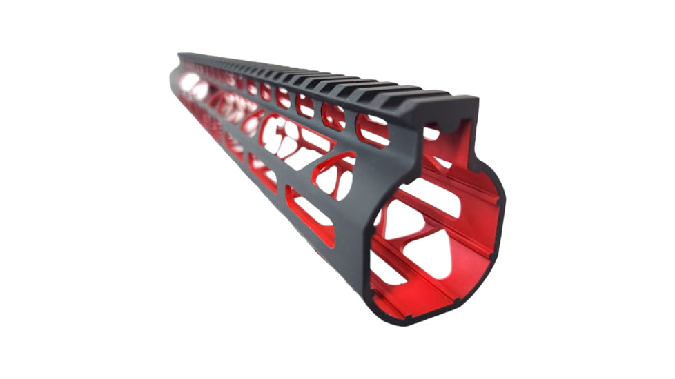 HIPP Customs Lite Weight Hand Guard, 15in, AR-15, Black/Red, 15in, HC15HAND15RD