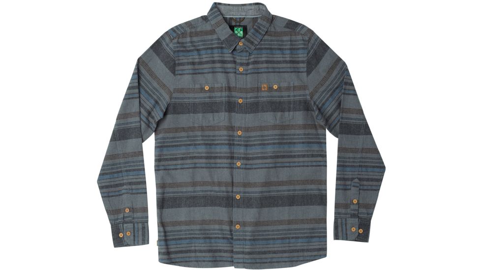 HippyTree Melno Flannel Shirt - Men's -Heather Grey-Large