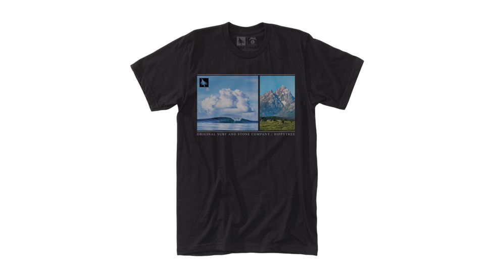 HippyTree Mens Splice Tee, Black, Small, 2265-BLACK-S