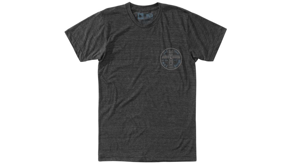 HippyTree Monument Short Sleeve T-Shirt - Men's-Heather Charcoal-Small