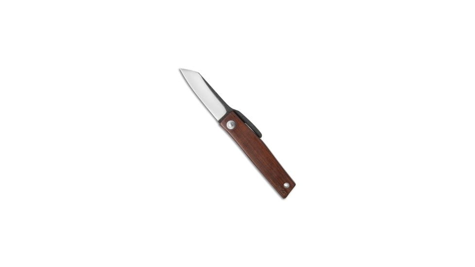 Ohta Knives Hiroaki OFF FK 5 Friction Folding Knife, 2.125in, D2, Reverse Tanto Blade, Wood, Red Handle, Red/Black, 5.50 inch, BHQ-36779