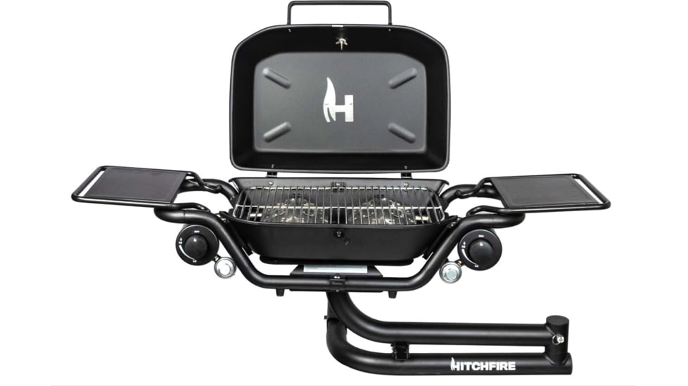 HitchFire F-20 Propane Passenger Side Gas Grill, Black, Large, HFG01F2001