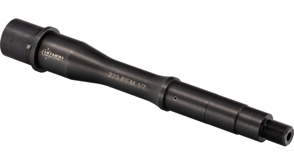 Hitman Industries AR-15 .223 Remington Government Rifle Barrel, 7.5 inch, 1-7 Twist, Pistol Length, Nitride, Black, 223REMP7.5GOV50B7