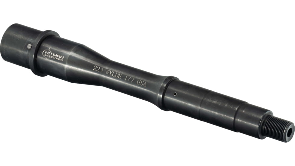 Hitman Industries AR-15 .223 Wylde Government Rifle Barrel, 7.5 inch, 1-7 Twist, Pistol Length, Nitride, Black, 223WP7.5GOV416B7