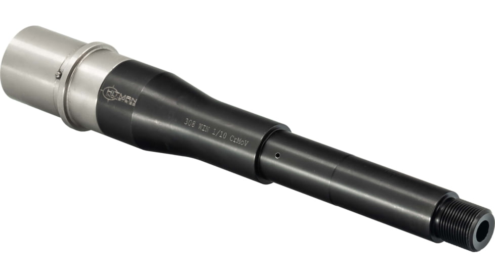 Hitman Industries AR-15 .308 Winchester Medium Rifle Barrel, 8.5 inch, 1-10 Twist, Pistol Length, CrMoV, Black, 308P7.8MED50B10