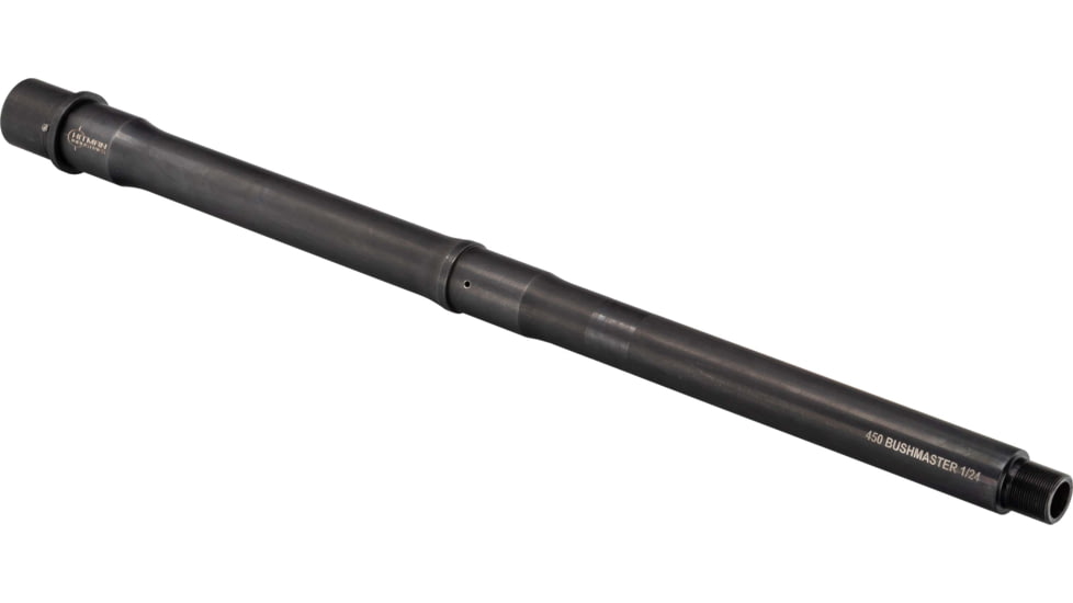 Hitman Industries AR-15 .450 Bushmaster Government Rifle Barrel, 16 inch, 1-24 Twist, Carbine Length, 5/8x32 Thread, Nitride, Black, 450C16GOV50B24