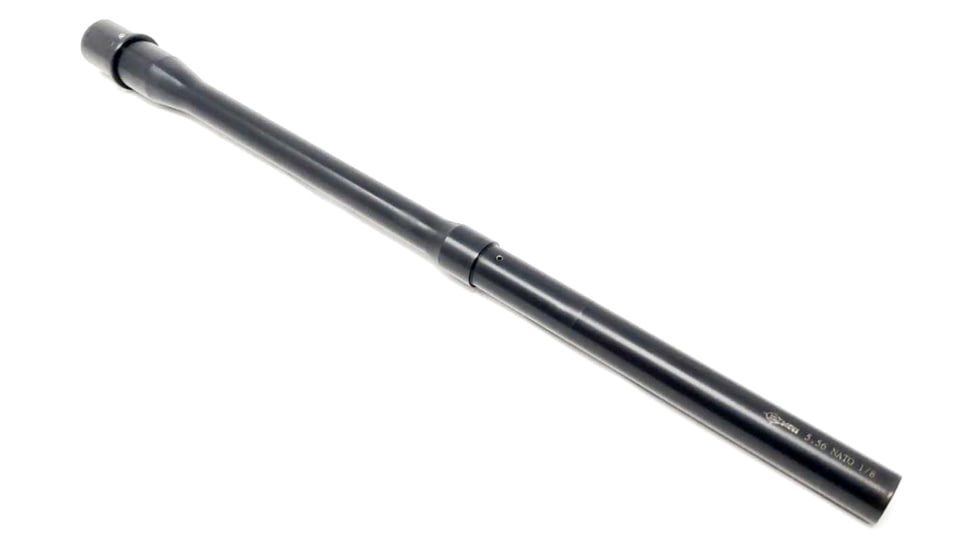 Hitman Industries AR-15 5.56x45mm NATO Government Rifle Barrel, 16 inch, 1-8 Twist, Non Threated, Mid Length, Nitride, Black, 556M16GOV50B8NT