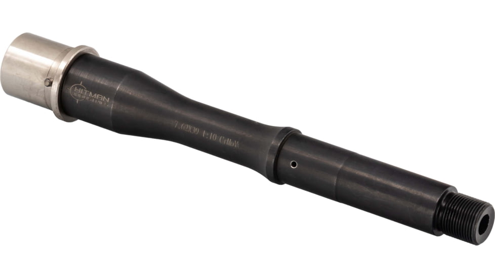 Hitman Industries AR-15 7.62x39mm Government Rifle Barrel, 7.5 inch, 1-10 Twist, Pistol Length, Nitride, Black, 76239P7.5GOV50B10