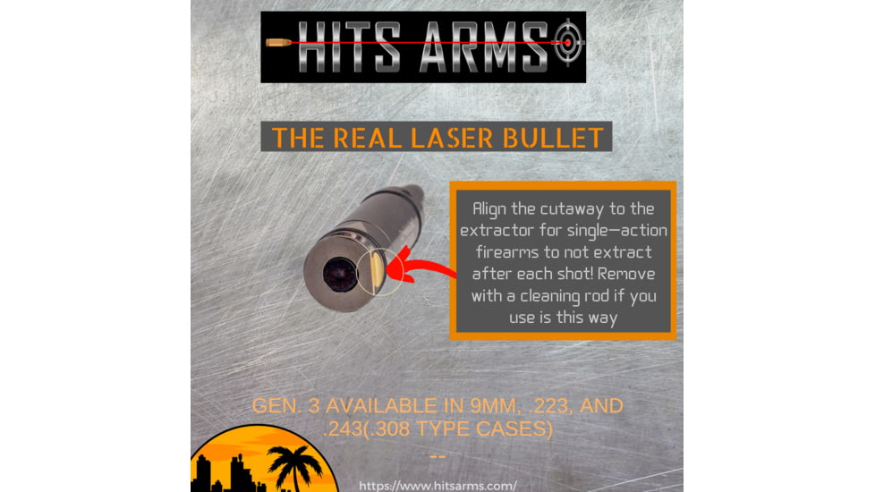 Hits Arms Laser Trainer, .223/5.56mm, Metallic Silver, 2230