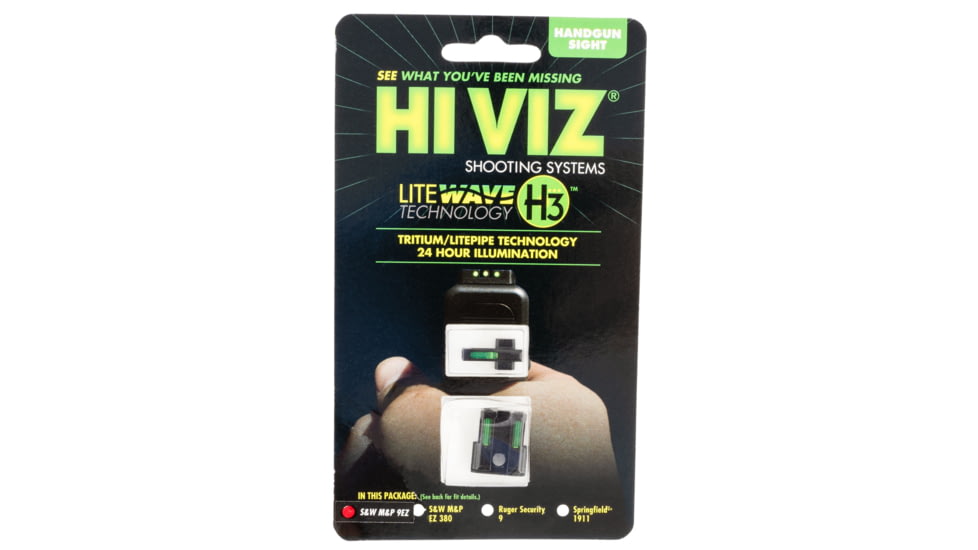 Hiviz 9EZN321 LiteWave H3 S&amp;W M&amp;P 9EZ S&amp;W M&amp;P 9EZ 3 Dot Green/Green Black
