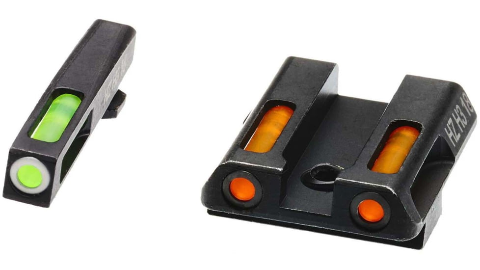 HiViz LiteWave H3 Tritium/Litepipe Pistol Night Sight Set - Fits Gen 1-5 Glock 42, Glock 43, Glock 43X &amp; Glock 48