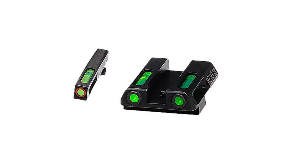 HiViz LiteWave H3 Tritium/Litepipe Pistol Night Sight Set - Fits Gen 1-5 Glock 42, Glock 43, Glock 43X &amp; Glock 48