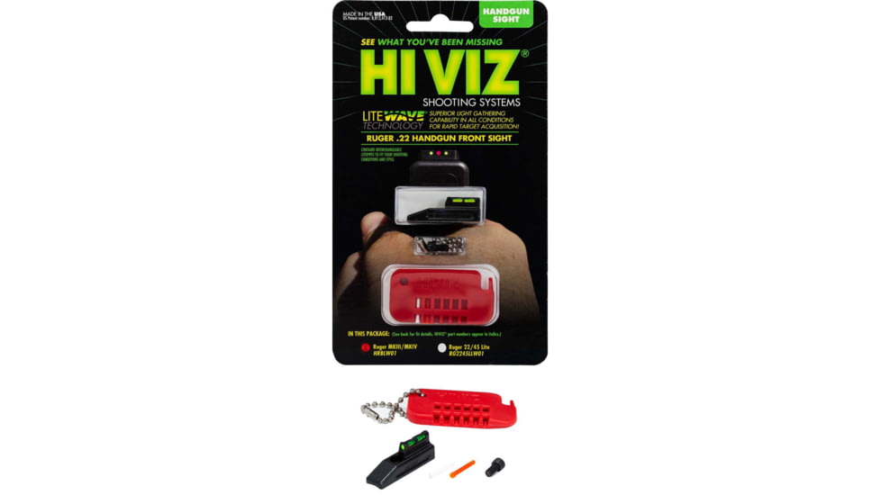 Hiviz Litewave Front Sight For Ruger MKII/MKIII
