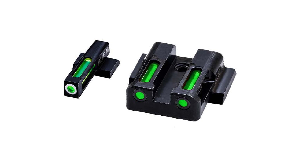 HiViz LiteWave H3 Tritium, Litepipe Pistol Day and Night Sight Set