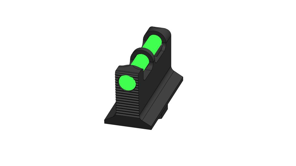 HiViz Interchangeable Litepipe Front Sight, Glock except 42/43/43X/48/MOS, Black, GLAD201