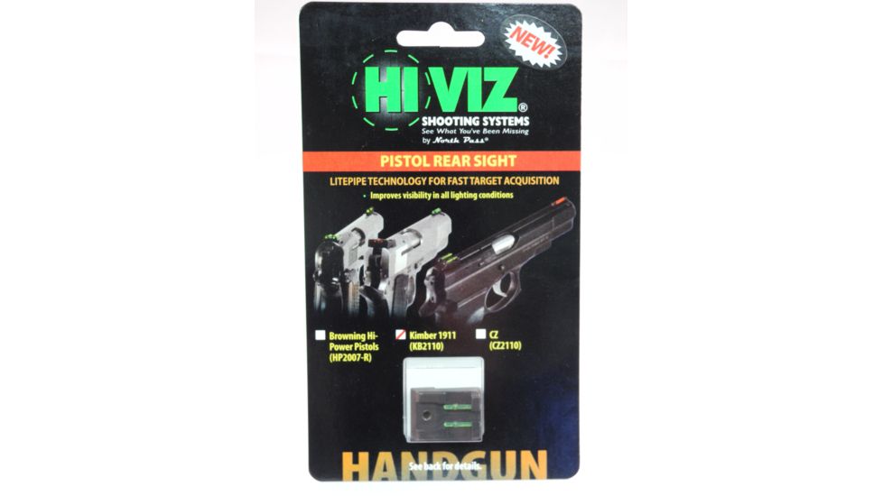 Hiviz KB2110-G, Kimber Rear Sight, Green KB2110-G