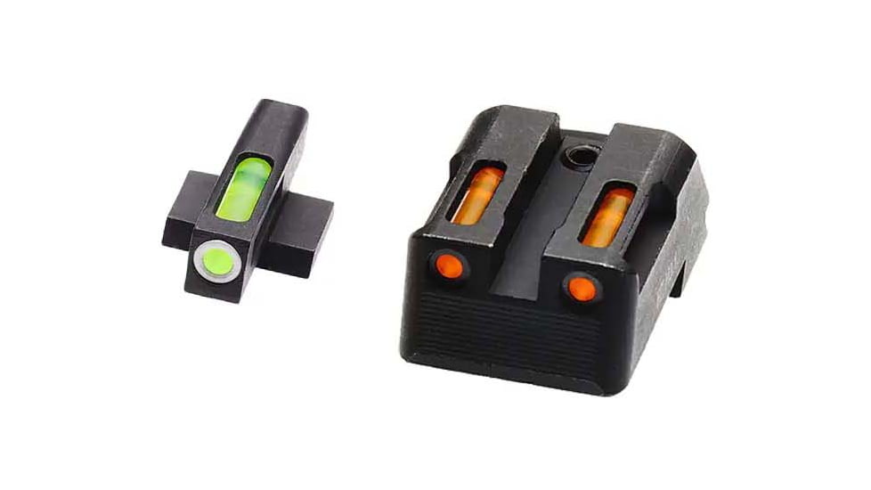 HiViz LiteWave H3 Tritium/Litepipe Pistol Night Sight Set - Fits All Kimber 1911 w/ Fixed Sights, Except Micro
