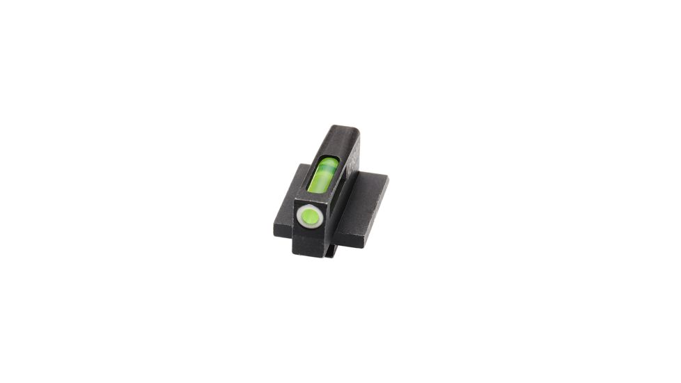 HiViz Litewave H3 Tritium/Litepipe Front Sight, Ruger GP100, 0.270 inch Height, Black, Green w/ White Ring, GPN301