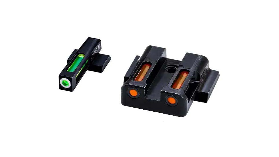 HiViz LiteWave H3 Tritium/Litepipe Pistol Night Sight Set - Fits All S&amp;W M&amp;P Full Size &amp; Compact In All Calibers, Except M&amp;P CORE/ 22/ Long Slide