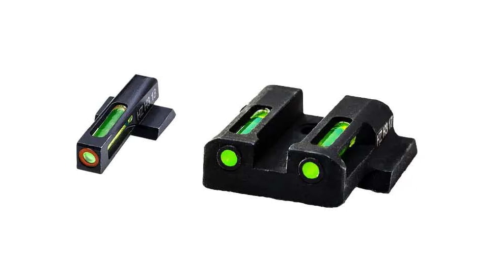 HiViz LiteWave H3 Tritium/Litepipe Pistol Night Sight Set - Fits All S&amp;W M&amp;P Full Size &amp; Compact In All Calibers, Except M&amp;P CORE/ 22/ Long Slide
