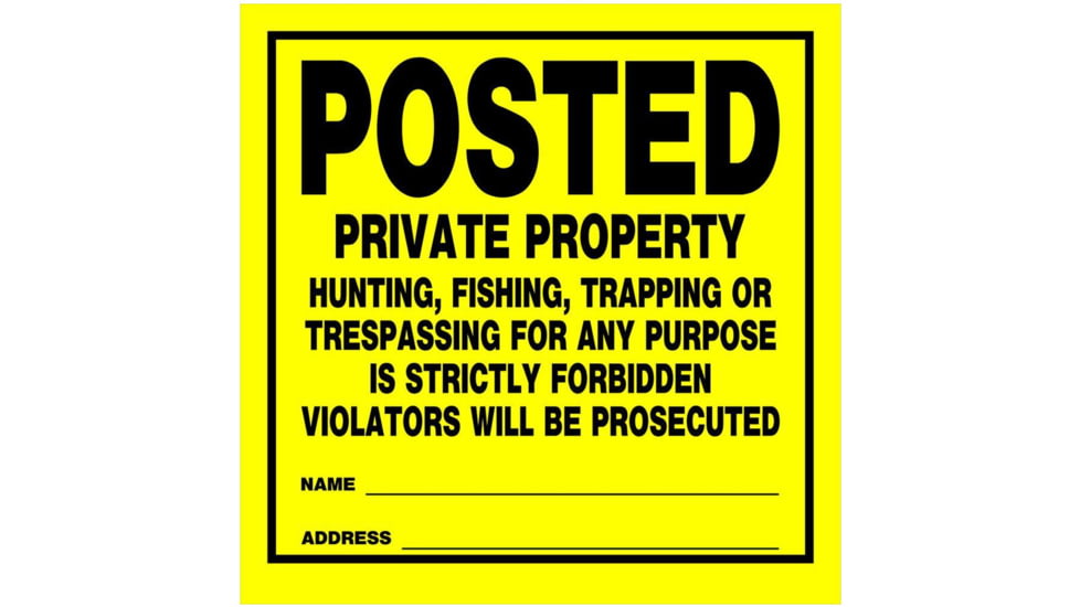 HME Posted Private Property Sign, HME-SIGN-POST