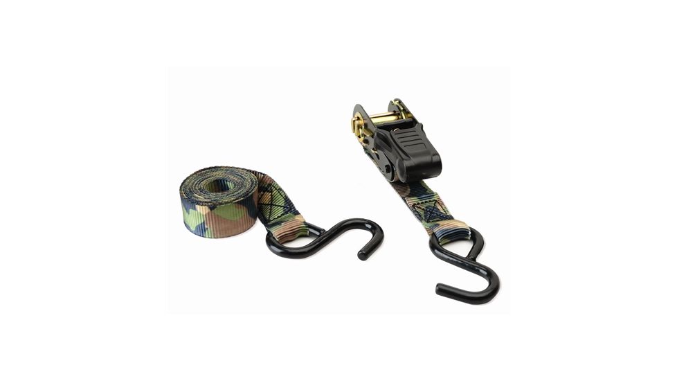 HME Products Camouflage 8ft Ratchet Tie Down, Pack of 2 HME-RS-2PK