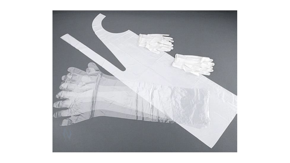 HME Products Game Cleaning Kit w/Apron, Shoulder Length Gloves, Heart/Liver Bag, HME-GCK