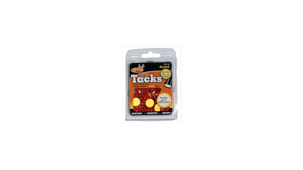 HME Products Plastic Reflective Tack, Orange, Pack of 50, HME-PRT-50